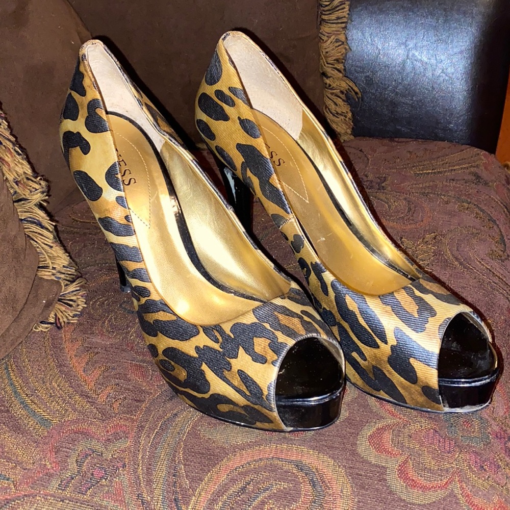 Guess Leopard High Heels